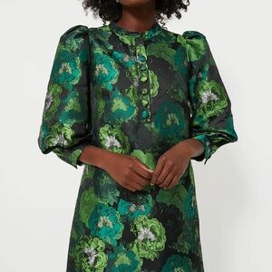 Green Jacquard Samantha Dress